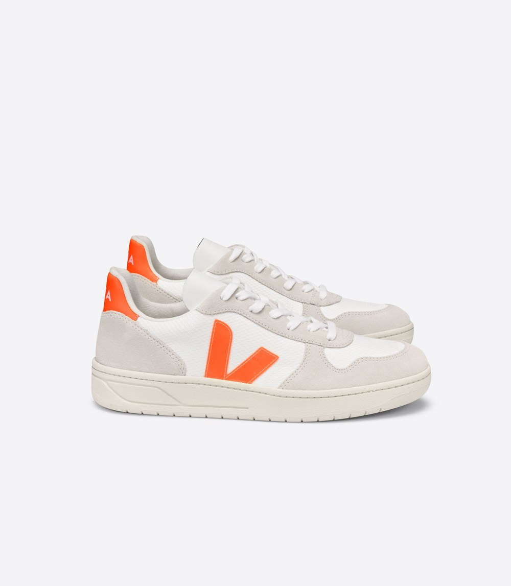 Veja Sneakers Dam - V-10 B-Mesh - Vita/Beige/Orange - 743892-NXL